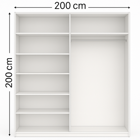 Dulap Venus Space cu Oglinda 200*200 Wenge, [4]