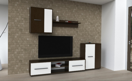 Seturi Living / Sufragerie - Living Flory Wenge&Alb
