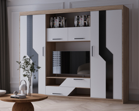 Mobila living Carmen sonoma + alb [2]