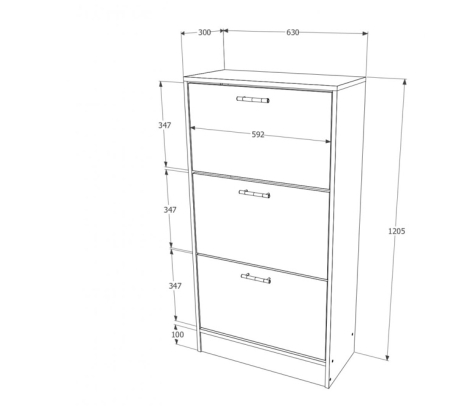 Pantofar 3 Usi Wenge&Sonoma [1]