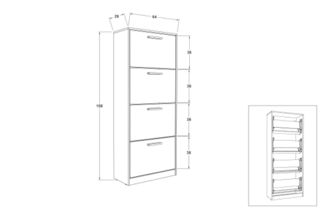 Pantofar Lino Wenge 4 Usi [1]
