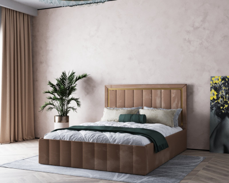 Pat  Elegance Tapițat  Bej   140x200 [5]