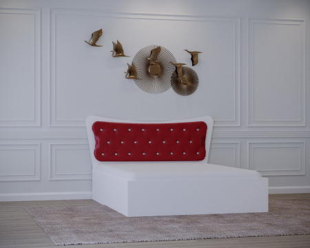 Pat Vista Alb&Rosu fara Saltea [5]