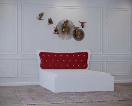 Pat Vista Alb&Rosu fara Saltea [2]