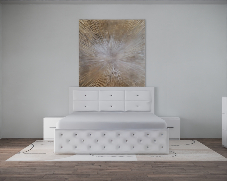 Set Pat Nemira New Alb cu Noptiere Si Comoda [1]