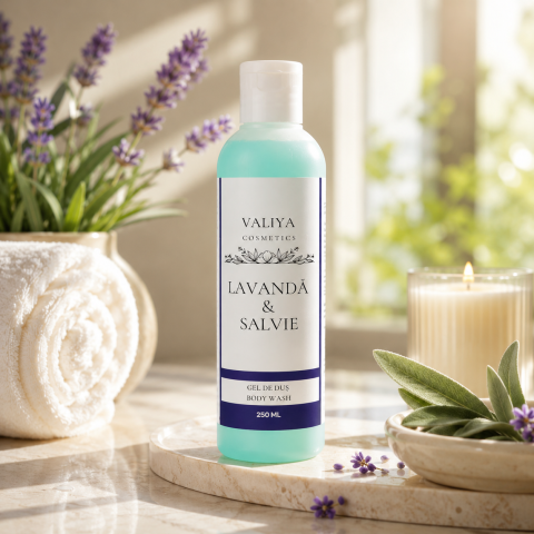 Produse de ingrijire - Gel de Dus Relaxant Lavanda si Salvie, 250 ml