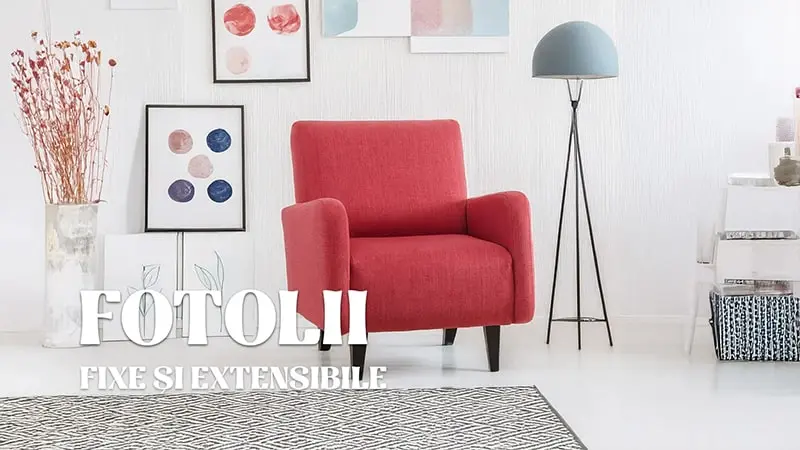 Fotolii Tapițate - Fotolii Extensibile - Fotolii cu Picioare de Lemn - Fotolii cu Spătar Înalt - Mobil