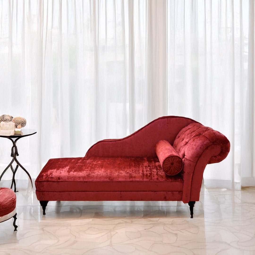 Canapea fixă LOVELY tip divan cu spătar asimetric în stil clasic | Valmedy Collection