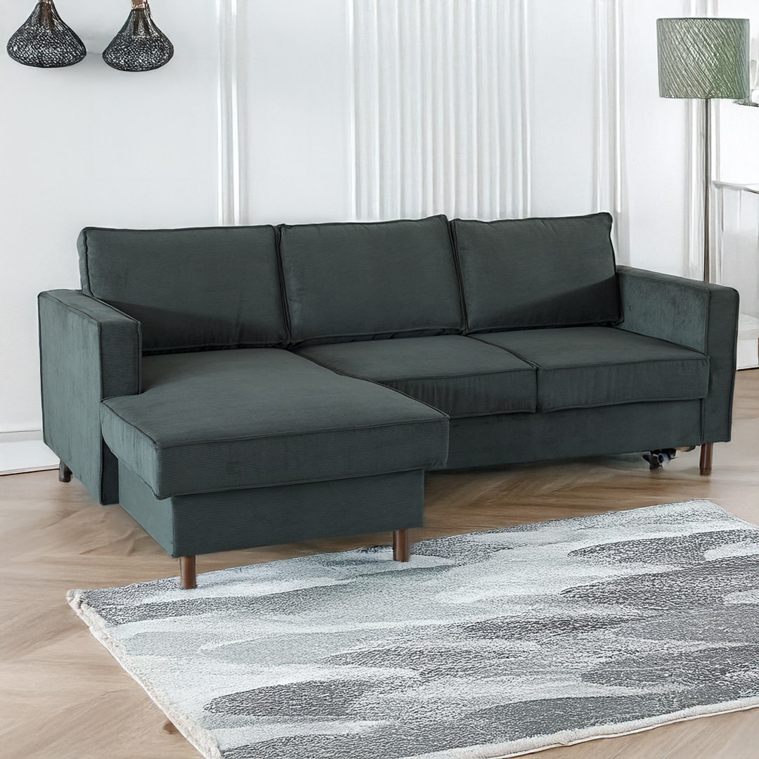 Colțar extensibil JONATHAN cu forme drepte în stil modern | Valmedy Collection