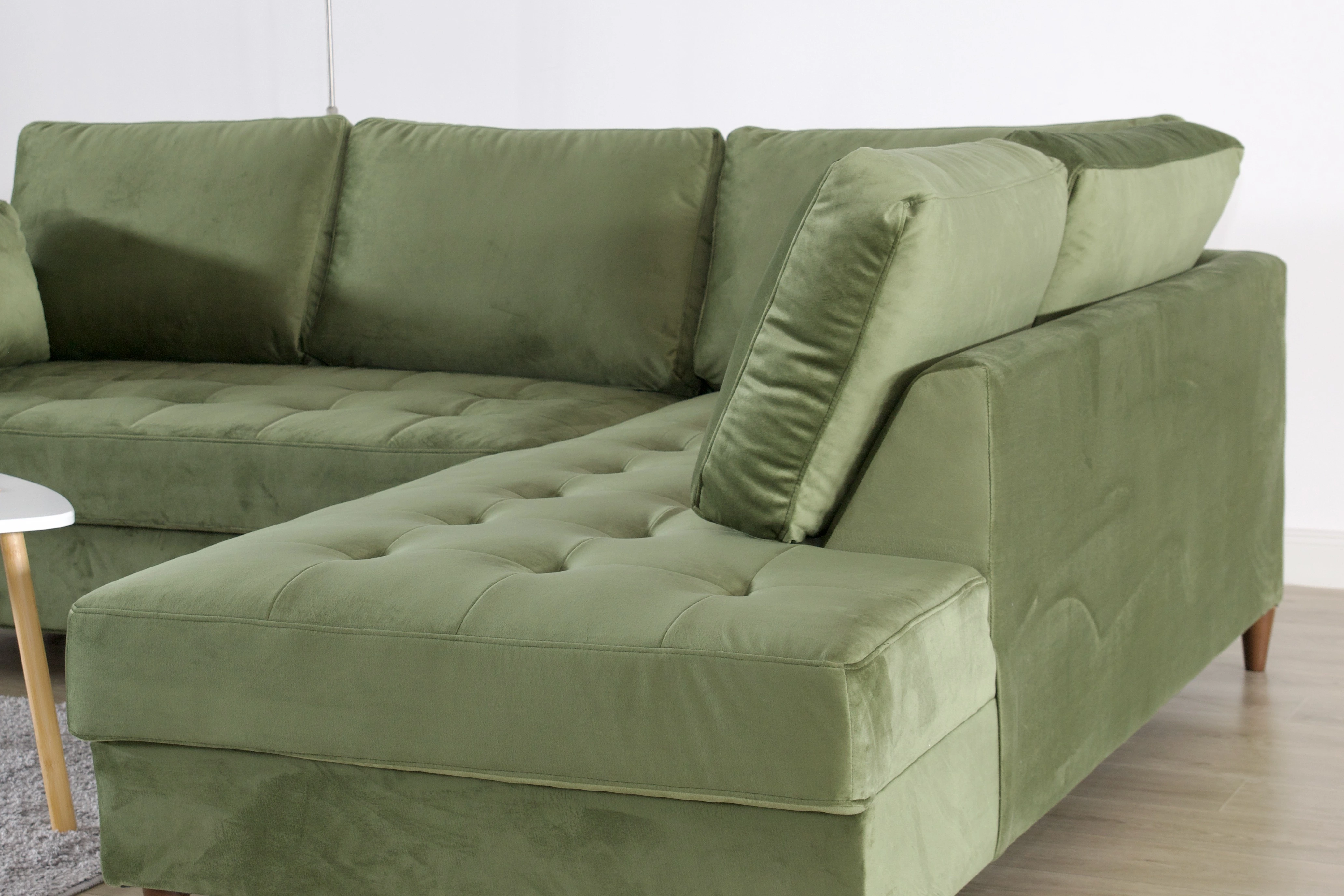 Colțar extensibil ARIANA L - 5 Locuri, Stofă, Catifea | Valmedy Collection [5]