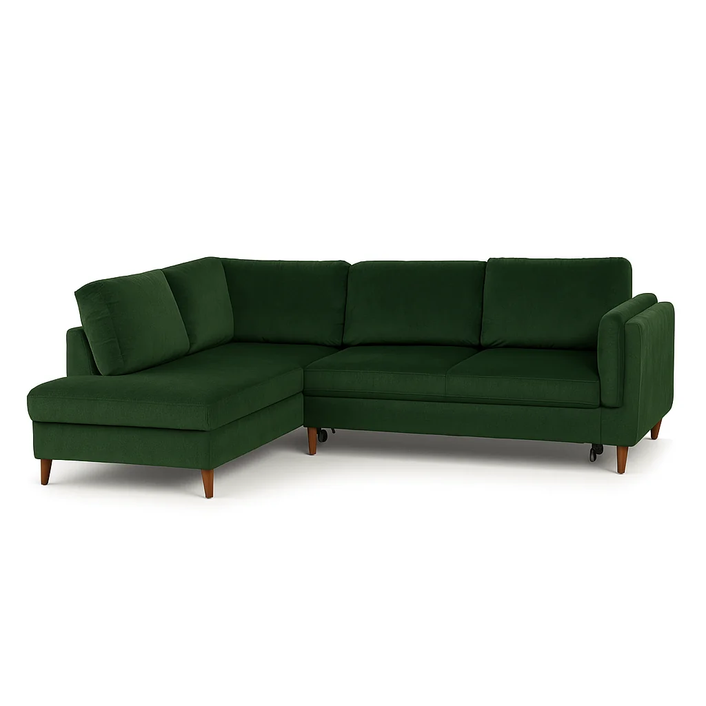 Colțar extensibil BRANDON L - 5 Locuri, Catifea | Valmedy Collection [1]