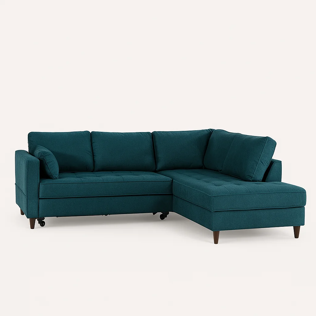 Colțare - Colțar extensibil ARIANA L - 5 Locuri, Stofă, Catifea | Valmedy Collection
