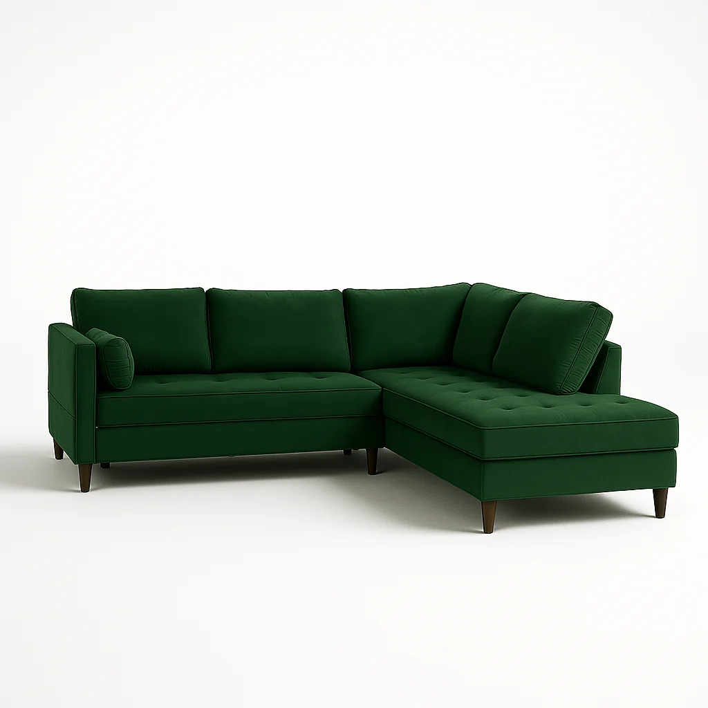 Colțare - Colțar extensibil ARIANA L - 5 Locuri, Stofă, Catifea | Valmedy Collection