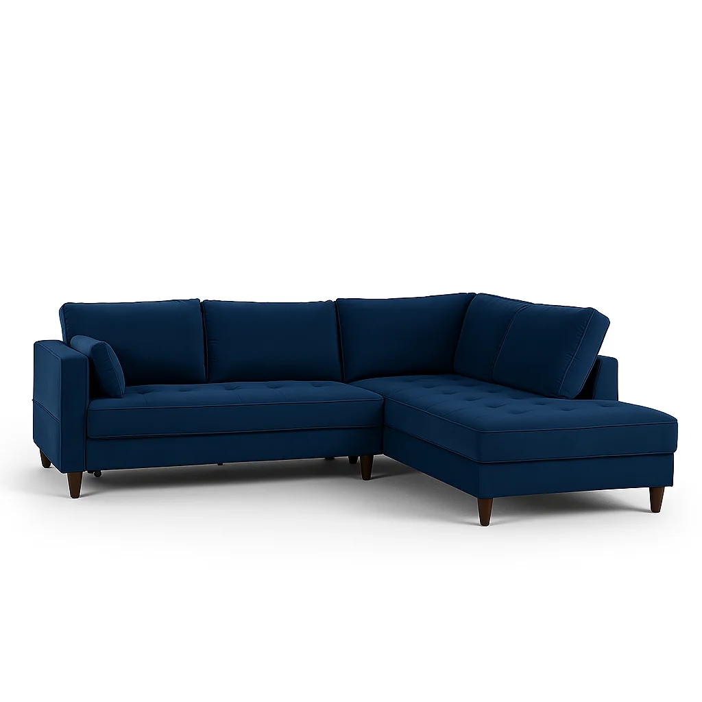 Colțare - Colțar extensibil ARIANA L - 5 Locuri, Stofă, Catifea | Valmedy Collection