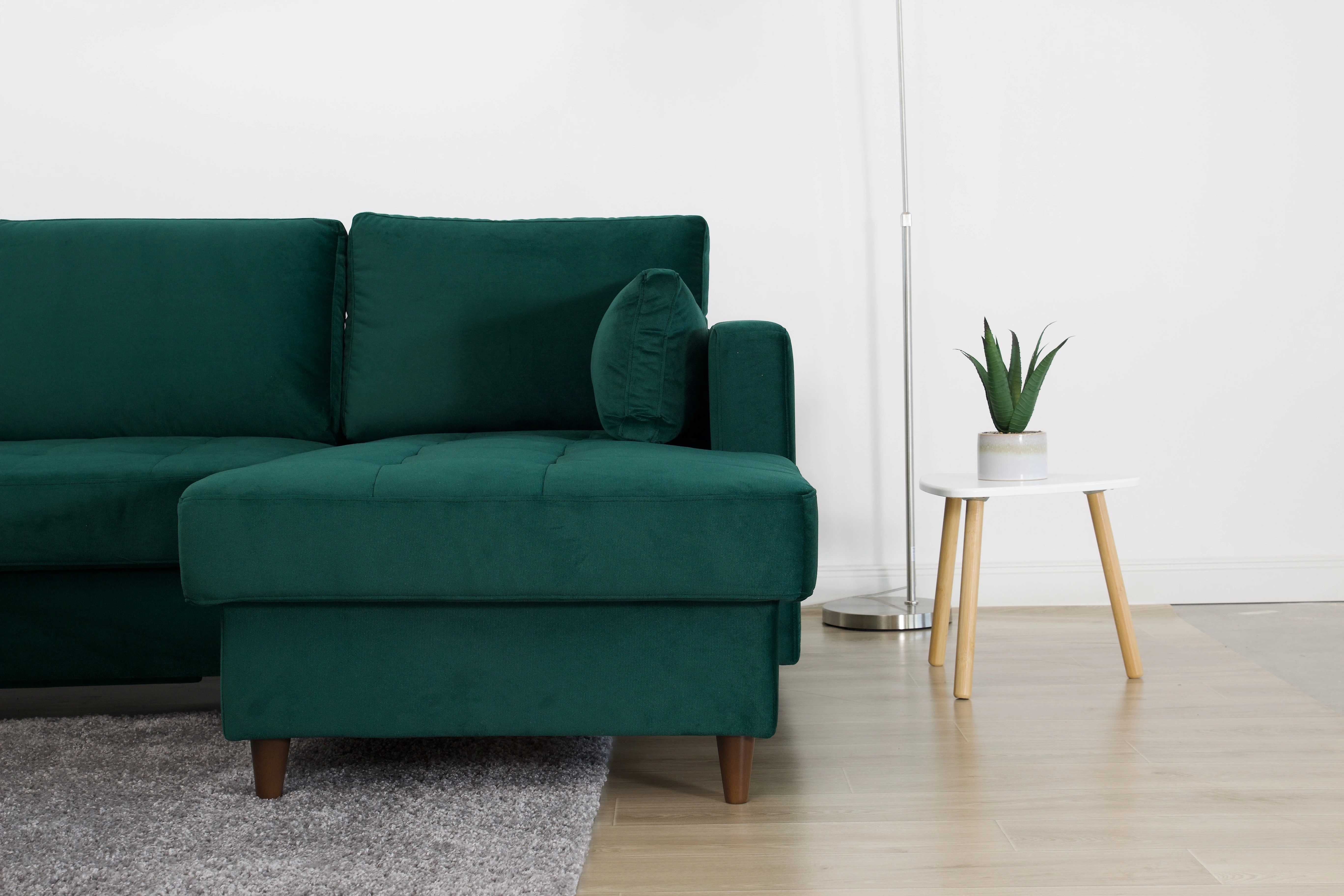 Colțar extensibil ARIANA U - 7 Locuri, Stofă, Catifea | Valmedy Collection [4]