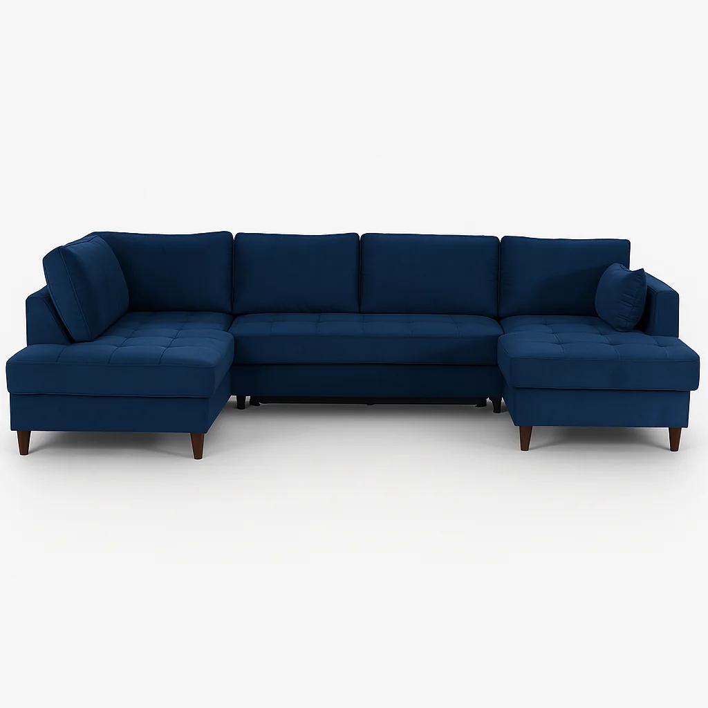 Colțare - Colțar extensibil ARIANA U - 7 Locuri, Stofă, Catifea | Valmedy Collection