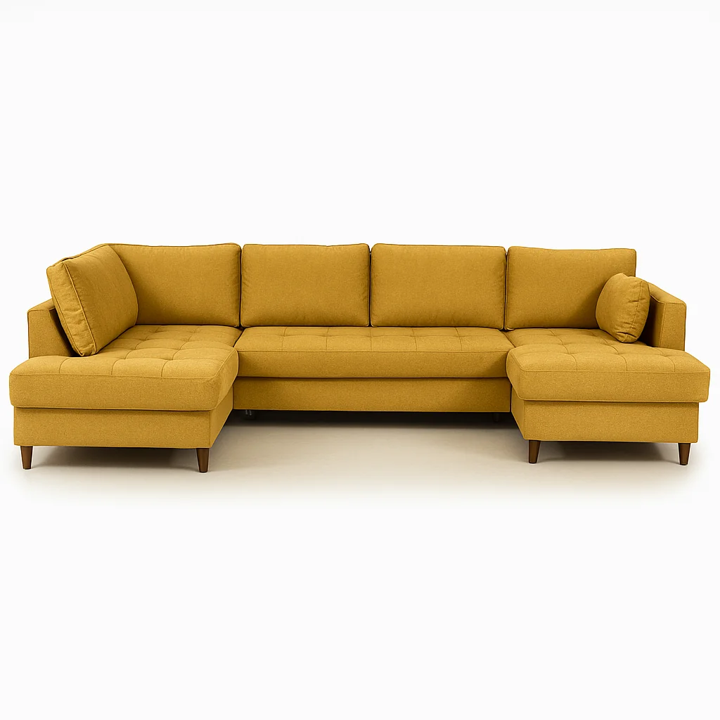 Colțare - Colțar extensibil ARIANA U - 7 Locuri, Stofă, Catifea | Valmedy Collection