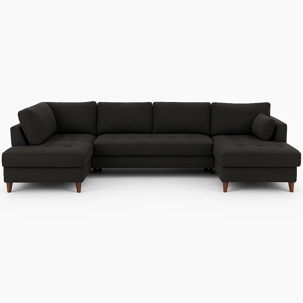 Colțare - Colțar extensibil ARIANA U - 7 Locuri, Stofă, Catifea | Valmedy Collection