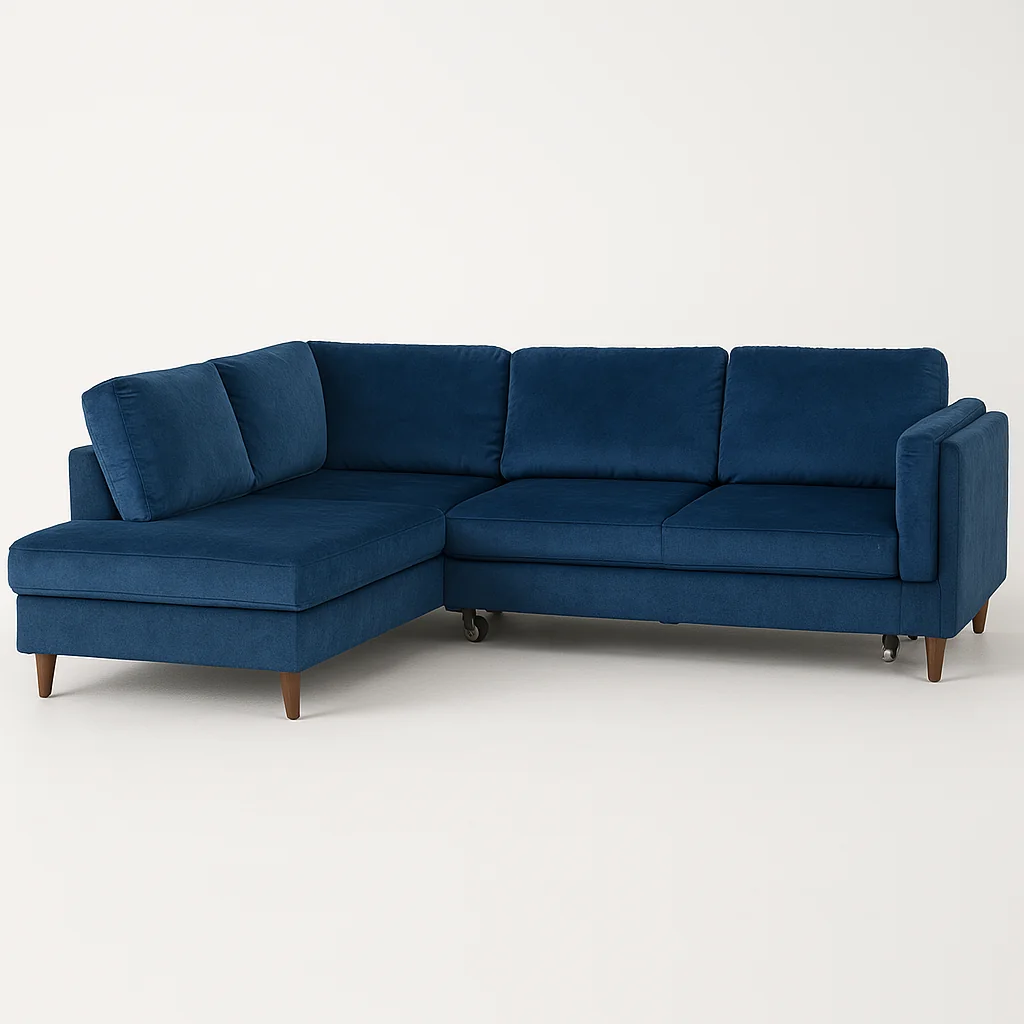 Colțare extensibile - Colțar extensibil BRANDON L - 5 Locuri, Catifea | Valmedy Collection