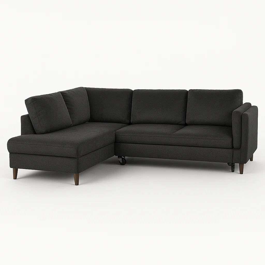 Colțare - Colțar extensibil BRANDON L - 5 Locuri, Catifea | Valmedy Collection