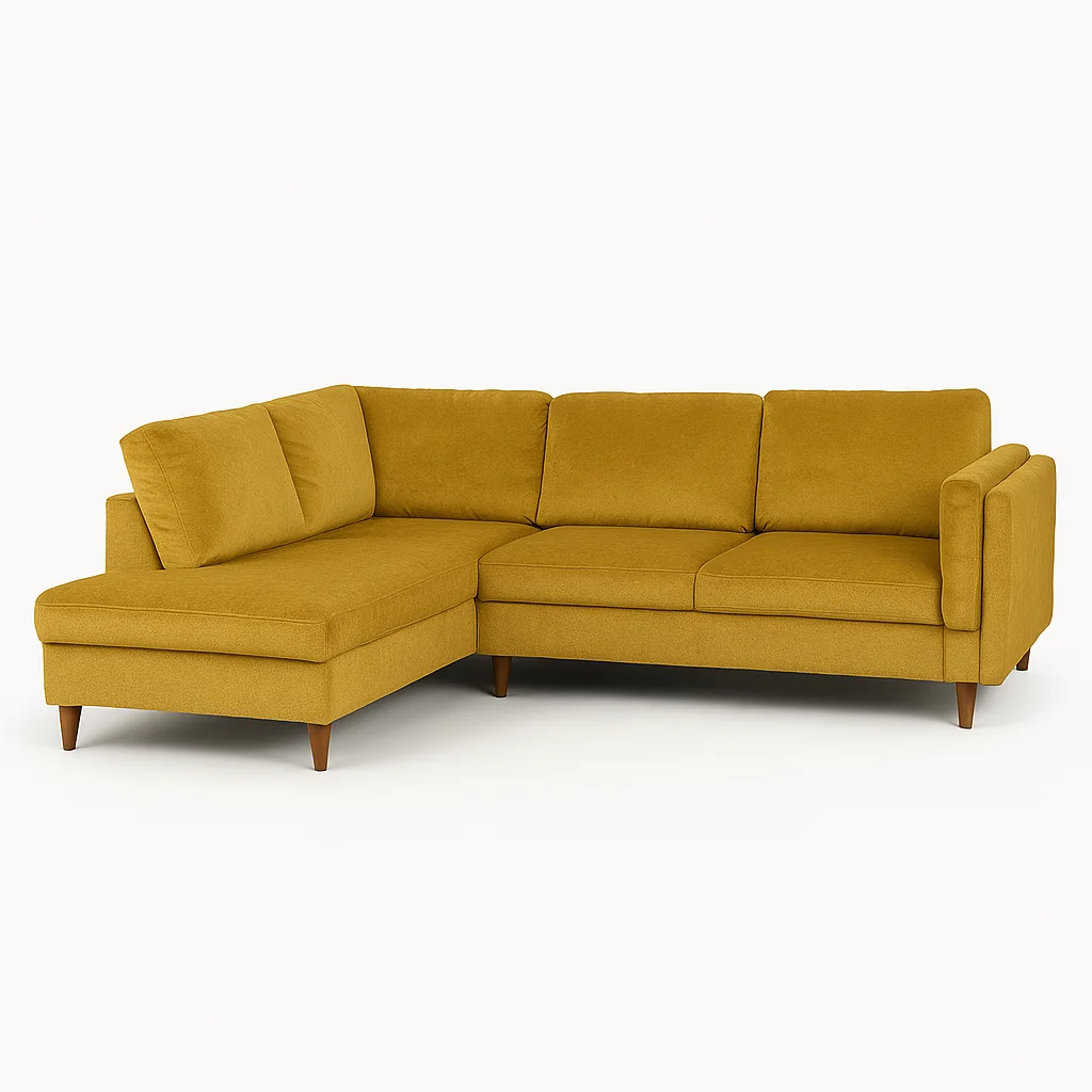 Colțare - Colțar extensibil BRANDON L - 5 Locuri, Catifea | Valmedy Collection