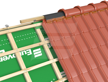 Banda coamă ROLL ECCO 180mm x 5m pentru ventilare, RAL 8004, roșu [2]