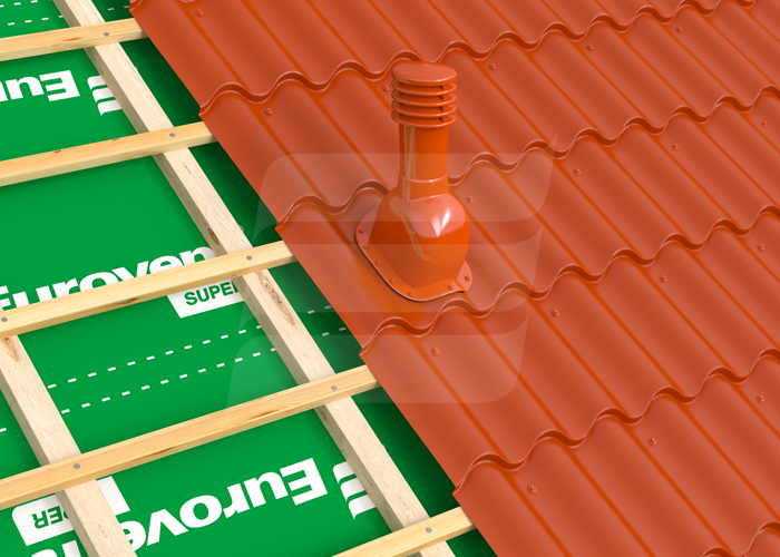 Coș de ventilare Eurovent VENTOS, Ø110 mm RAL 6020, Verde [2]