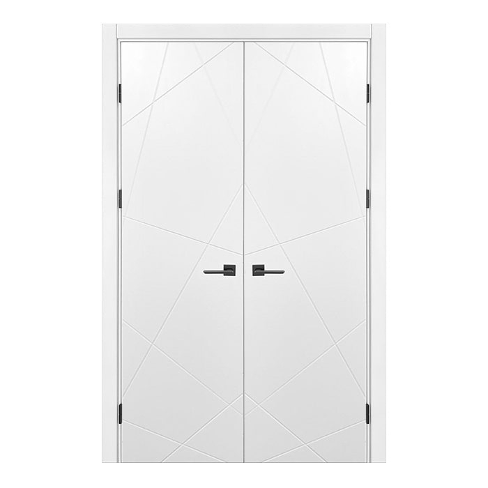 Set uși duble de interior albe Meridian [2]