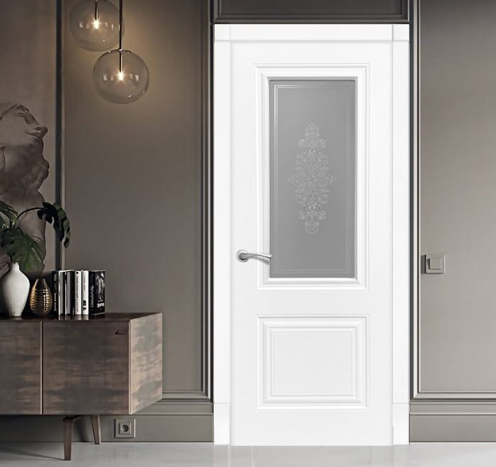 Ușă de interior Kianti cu sticlă, 90 cm, albă [2]