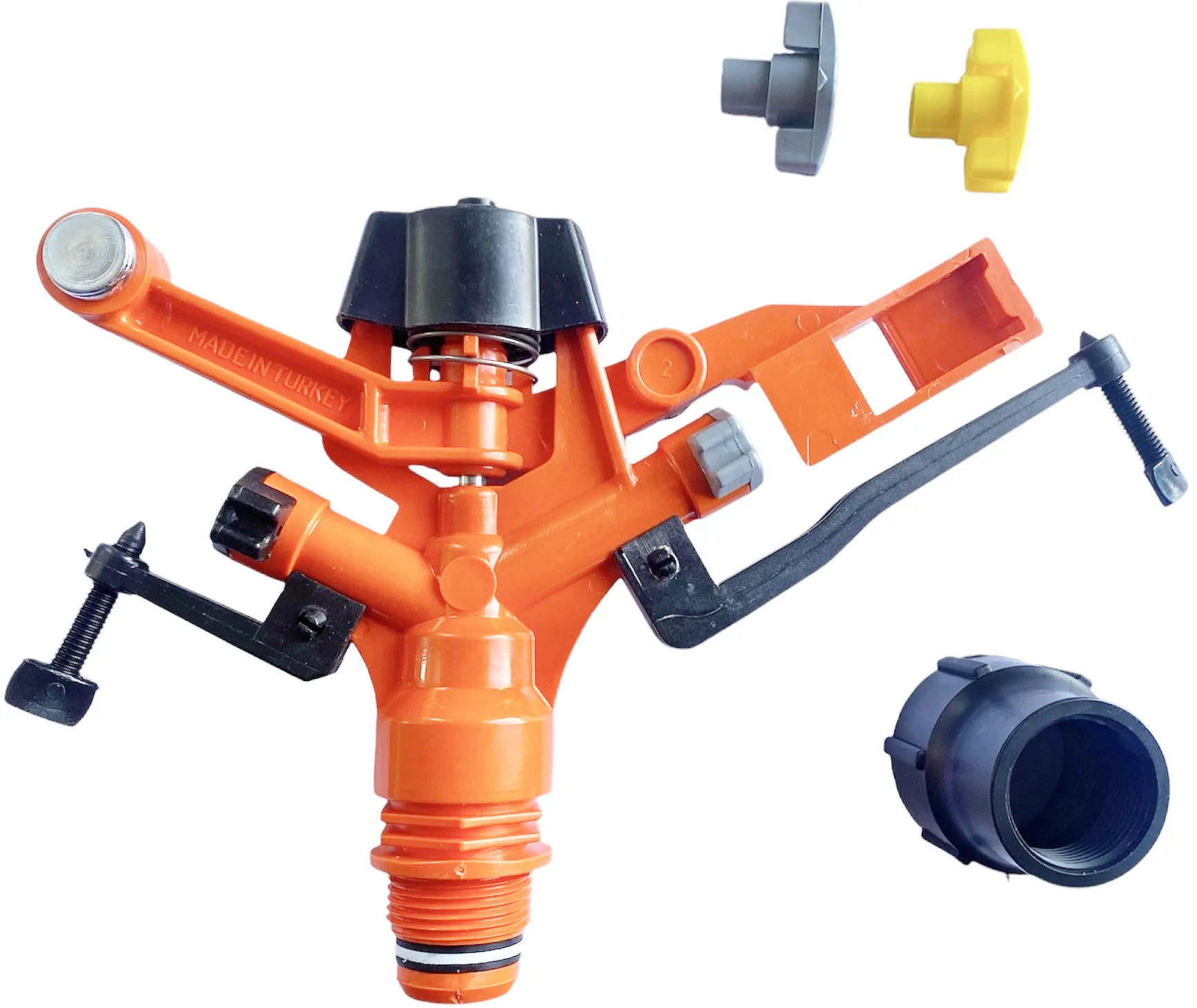 Irigatoare (sprinklere). Suporturi pentru irigatoare - Aspersor plastic D. 1" FI R=8-12.5 m  ASB