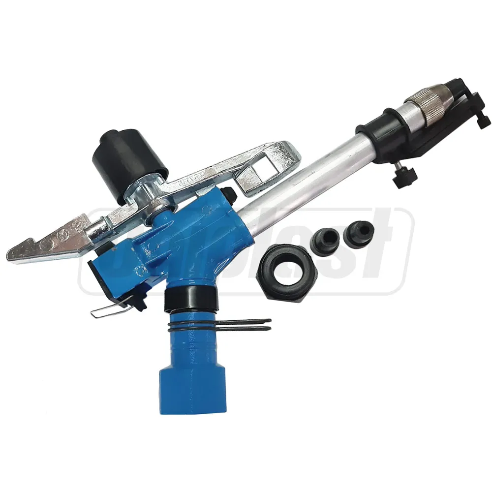 Irigatoare (sprinklere). Suporturi pentru irigatoare - Aspersor sprinkler B2 D. 1.1/2" FI reglabil metal (30º-360º) 15-30 m, 2-5 bar, 5-15 m³/h (albastru) 3405  ATIGLAN