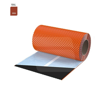 Elemente auxiliare p/u acoperiş - Banda autocolantă Flex 3D pentru coș, RAL 8004, Roșu