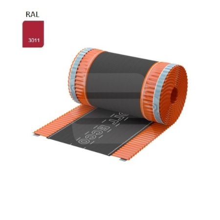 Elemente auxiliare p/u acoperiş - Banda coamă ROLL ECCO 180mm x 5m pentru ventilare, RAL 3011, vișiniu