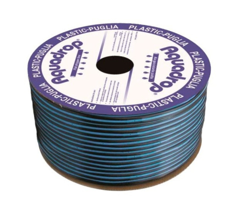 Bandă pentru irigare prin picurare. Fitinguri - Banda pentru irigatii prin picurare D. 16 mm, 6 mil, 20 cm, 0.8 bar, 1.3 LPH Aquadrop/Dropline  PLASTIC-PUGLIA L=3000 m
