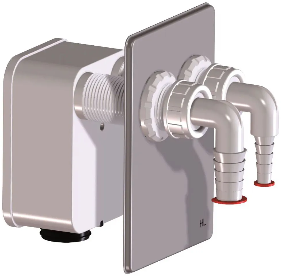 Sifoane și țevi flexibile - Bloc sifon HL 4000.2 la sifon HL4000.2 pentru conectarea a 2 masini de spalat  HL