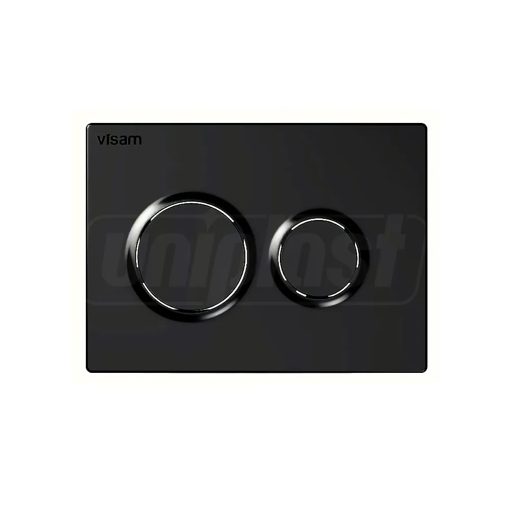 Instalații sanitare - Buton actionare rezervor (incorporabil) OLIMPOS (negru mat) (Black Matt)  VISAM