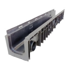 Grile și canale de scurgere; trape de curte din fontă și plastic - Canal canalizare PP 1000x150x150 mm Art. 5101010  SAB