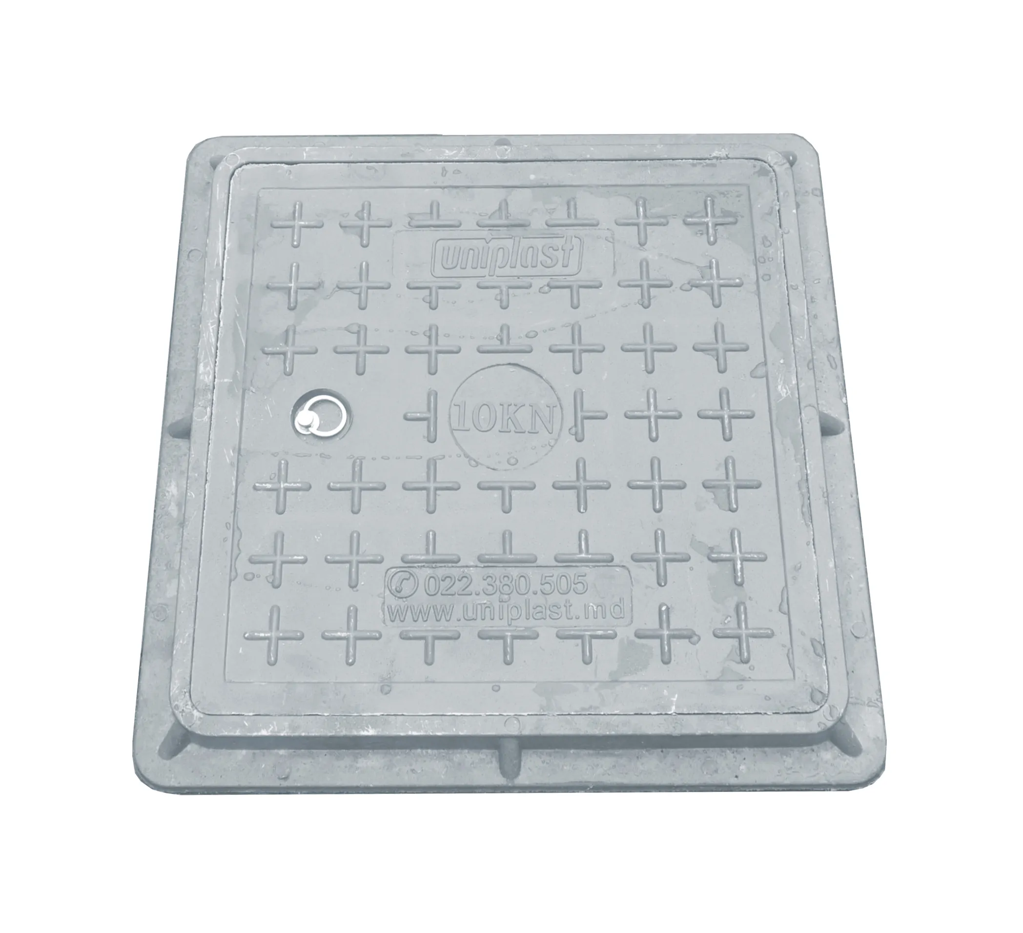 Capace și sisteme de scurgere - Capac canalizare compozit patrat 400x400 mm / 1 t (gri inchis)