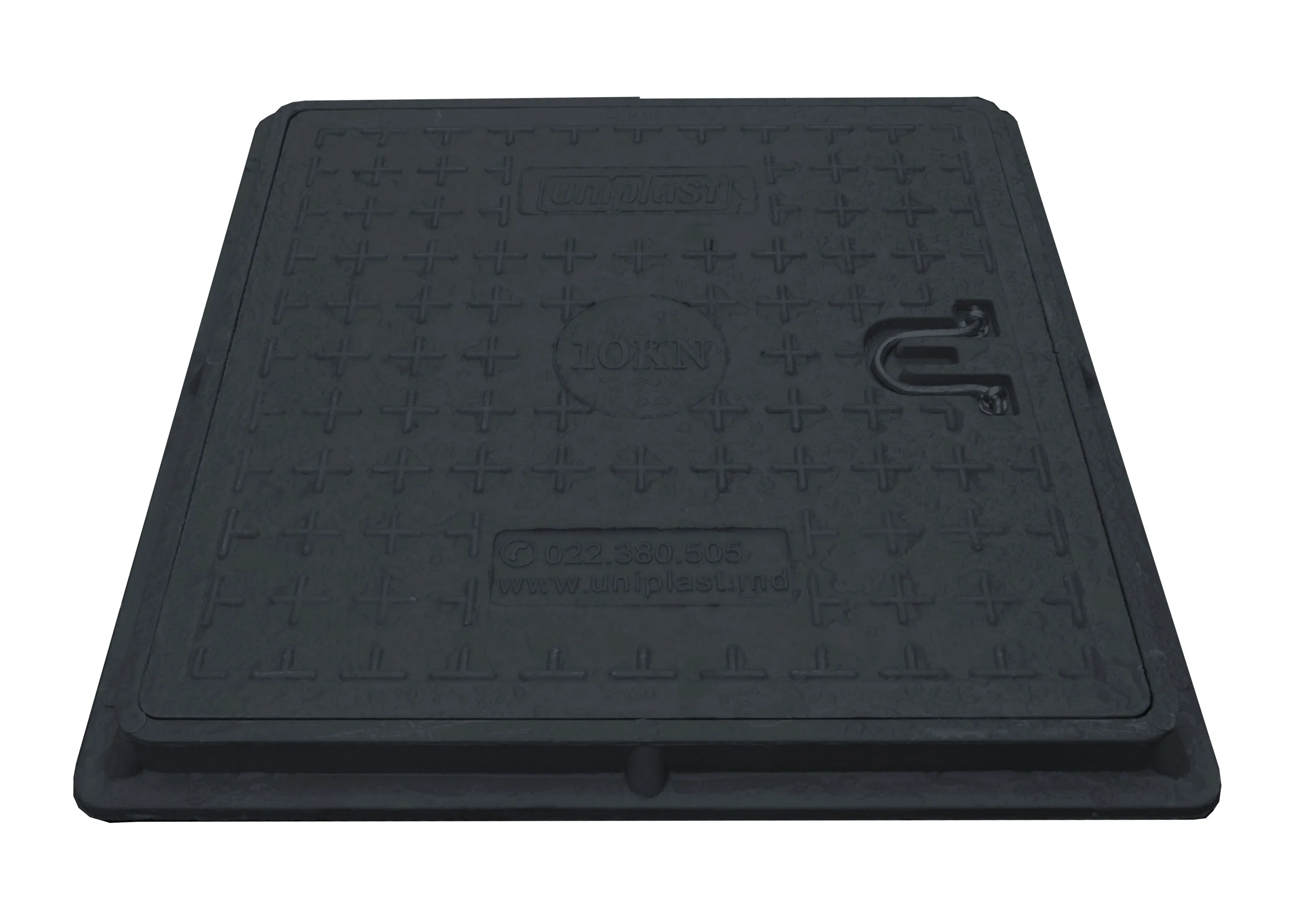 Capace și sisteme de scurgere - Capac canalizare compozit patrat 400x400 mm / 1 t (negru)