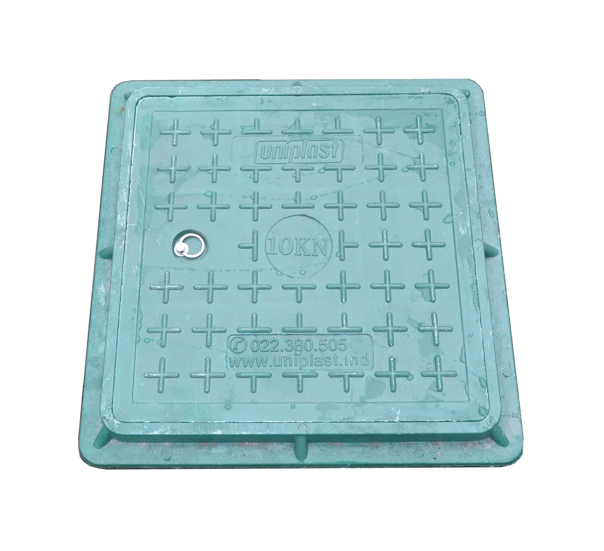 Capace și sisteme de scurgere - Capac canalizare compozit patrat 400x400 mm / 1 t (verde)