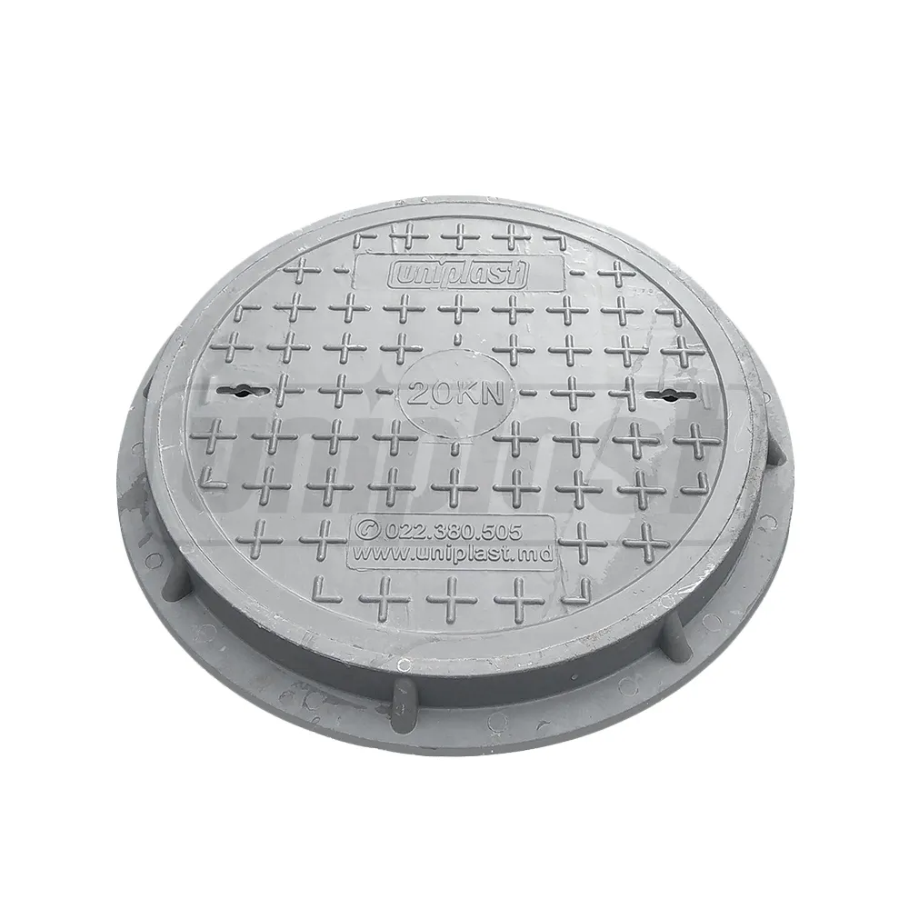 Capace și sisteme de scurgere - Capac canalizare cu rama D.600x30 / 2 t (gri) (pentru zone pietonale/gradina) (650x45 mm, 20 kg)