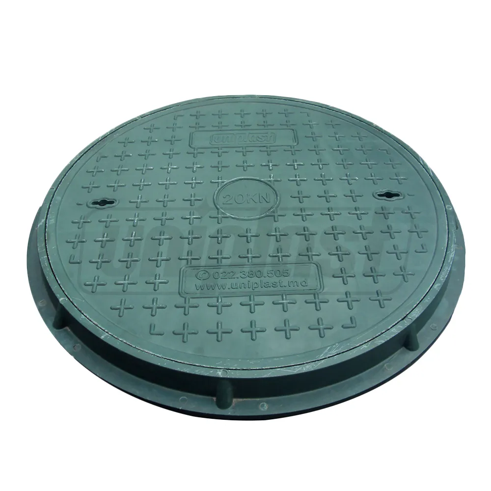 Canalizare - Capac canalizare cu rama D.700x30 / 2 t (verde) (pentru zone pietonale/gradina) (760x45 mm, 25 kg)