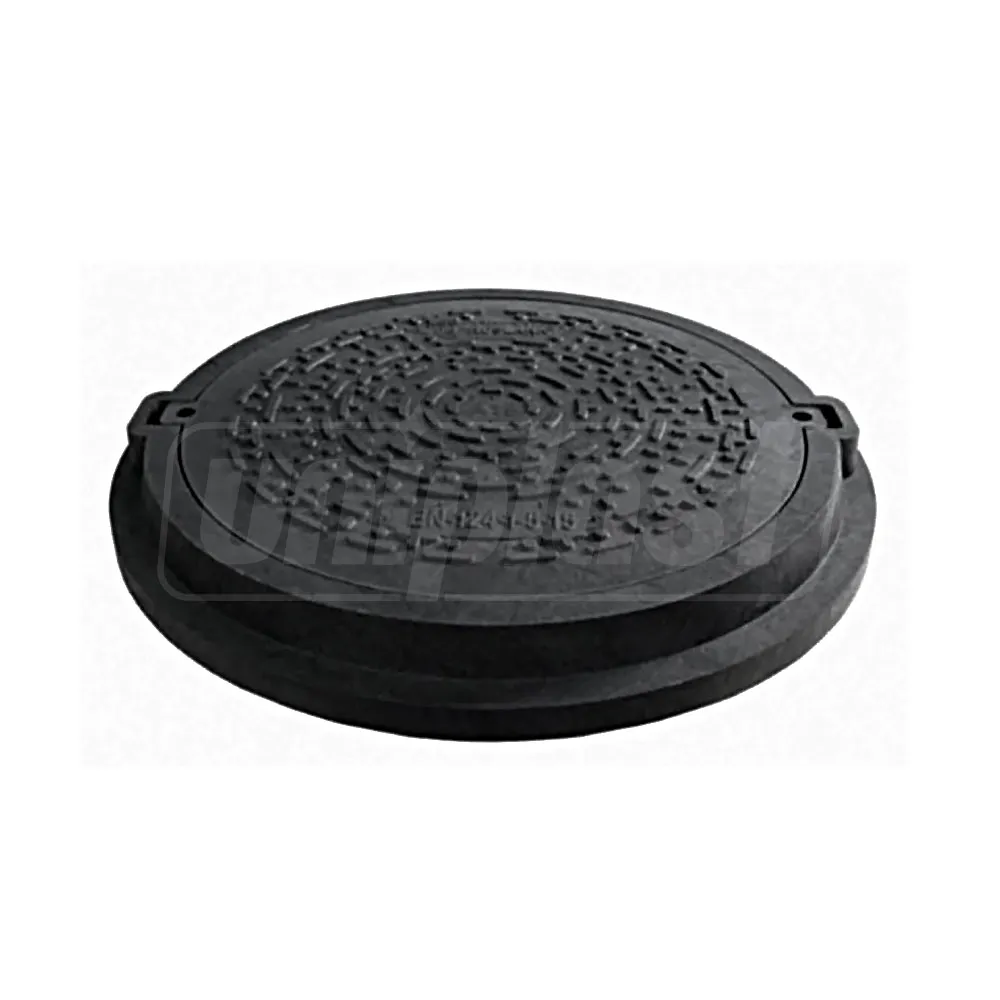 Canalizare - Capac cu rama compozit C250 (nisip+polimer) D.665 (negru) 820(720)x665x105 mm / 59 kg