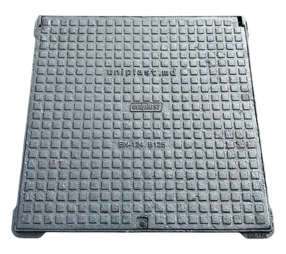 Capace din fontă - Capac cu rama patrata din fonta 600x600 mm EN124 B125 (625 x 625 mm, H=37 mm)