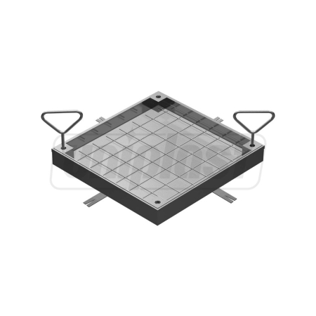 Capace din aluminiu - Capac pentru camin de vizitare aliminiu patrat 600x600x25 mm A15 (invizibil)