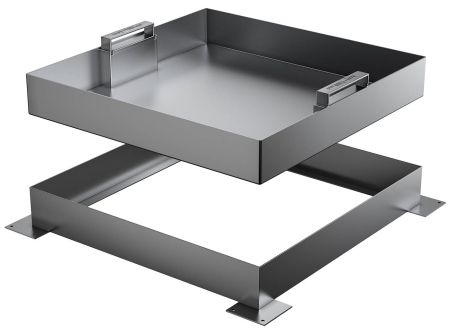 Capace din aluminiu - Capac pentru camin de vizitare inox patrat 800x800x25 mm A15 (invizibil)