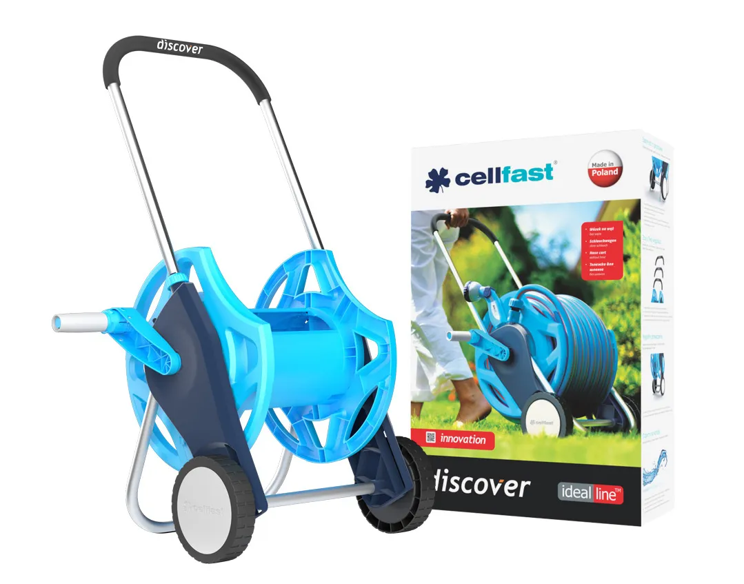Furtunuri de grădină și accesorii pentru irigare (Cellfast) - Carucior pentru furtun DISCOVER (1/2" x 60 m)  CELLFAST