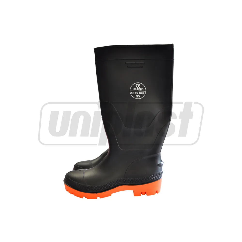 Echipamente individuale de protecție și altele - Cizme cauciuc de protectie m.45 (negre) Industrial  HARDEN