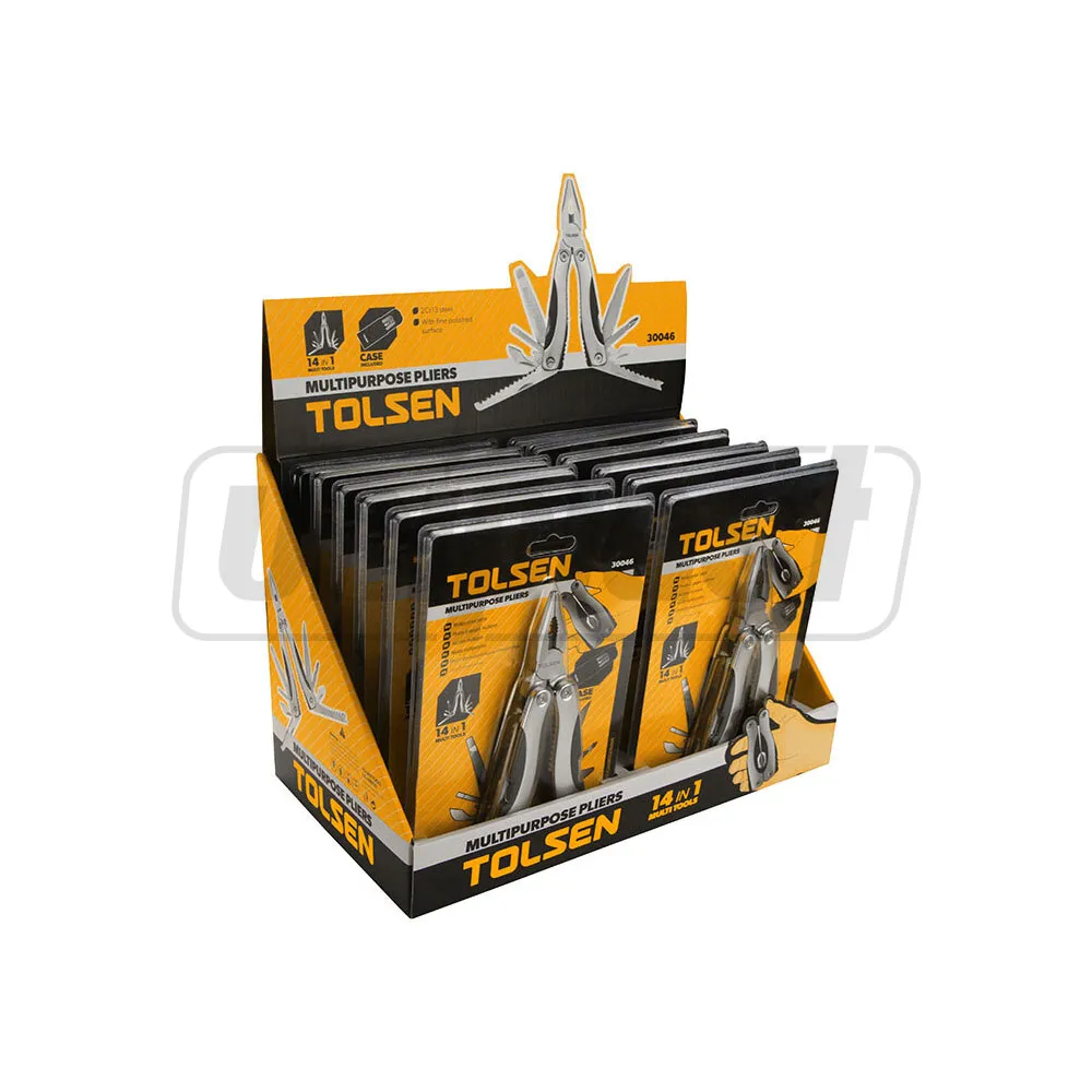 Scule de tăiere - Cleste multifunctional 14 in 1, 102 x 46 x 23 mm pliabil  TOLSEN