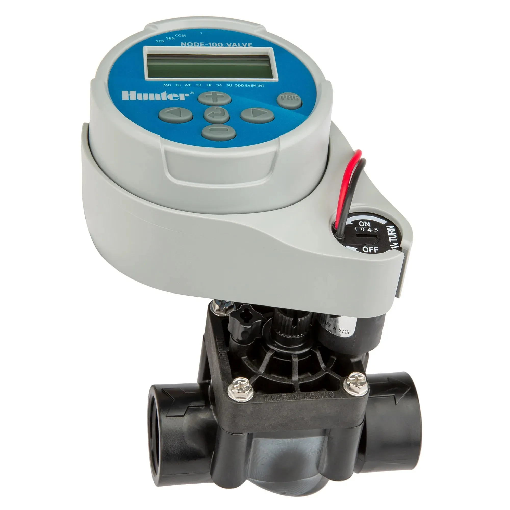 Sisteme de irigare automată Hunter - Controller irigatii cu baterie, 22 V, 1 zona NODE-100-Valve-B cu vana PGV  HUNTER